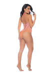 Mapale Floral Halter Ombre Bodysuit Sunset