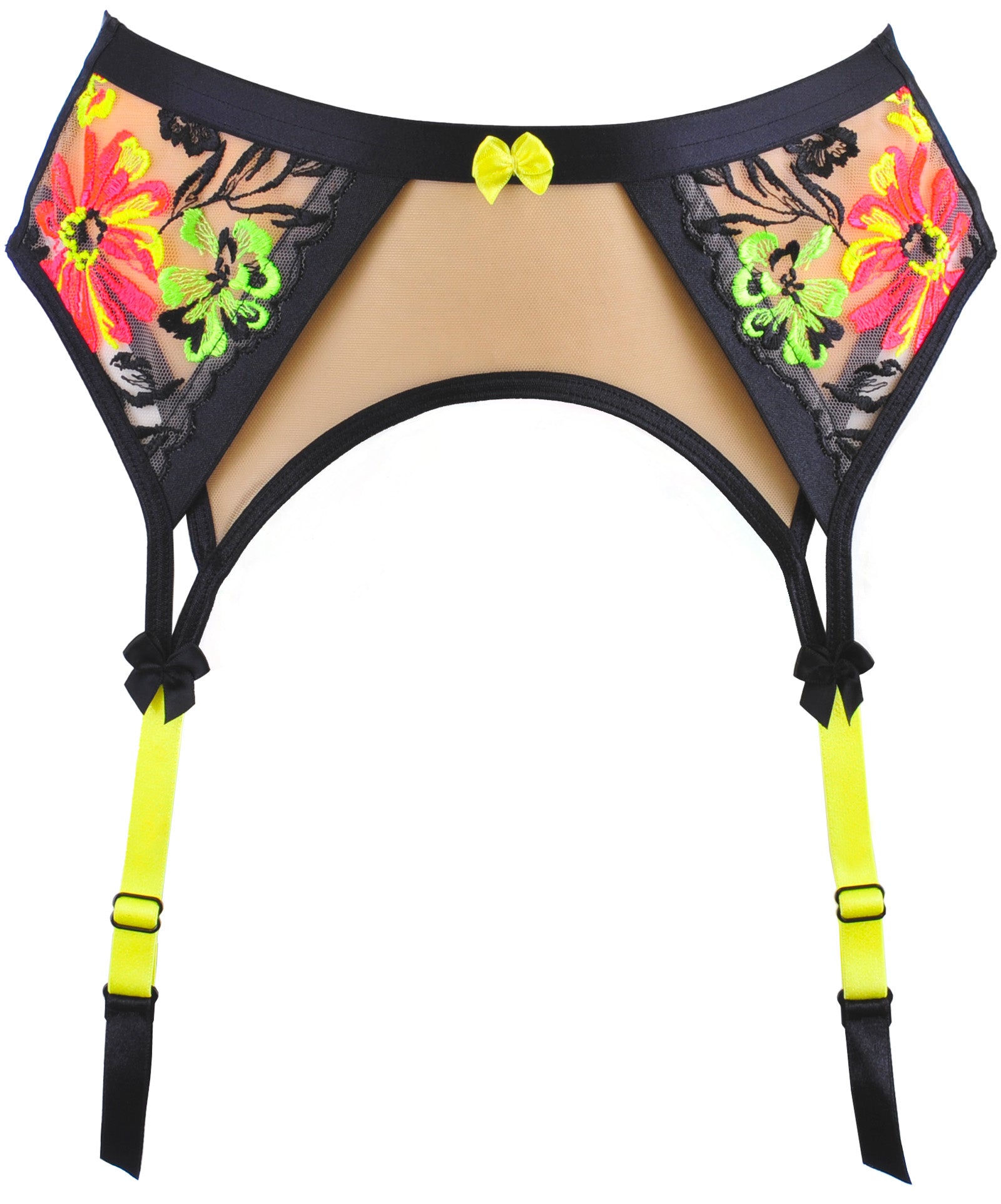 Axami Sheer Garter Belt Juicy Bloom