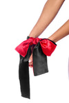 Luxurious Satin Blindfold or Hand Tie Bow Red/Black