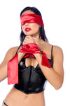 Luxurious Satin Blindfold or Hand Tie Bow Red/Black