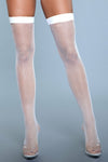 BeWicked Great Catch Thigh Highs White