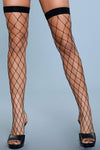 BeWicked Caught In My Trap Thigh Highs Black