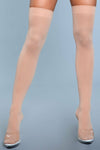 BeWicked Opaque Nylon Thigh Highs Beige