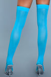 BeWicked Opaque Nylon Thigh Highs Turquoise