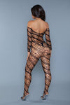 BeWicked Web of Love Bodystocking Black