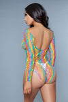 BeWicked Let Me Love You Bodysuit Bodystocking Rainbow