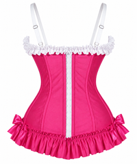 Lavish Raspberry Ruffle Sweetheart Bustier Corset