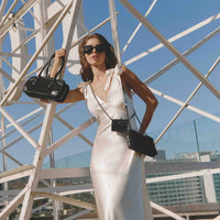 HAMMITT Meredith Sml Noir Diamond Suede/Gunmetal