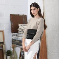 VIP Lrg Oversized Crossbody Clutch Black/Gunmetal-Rebel Romance