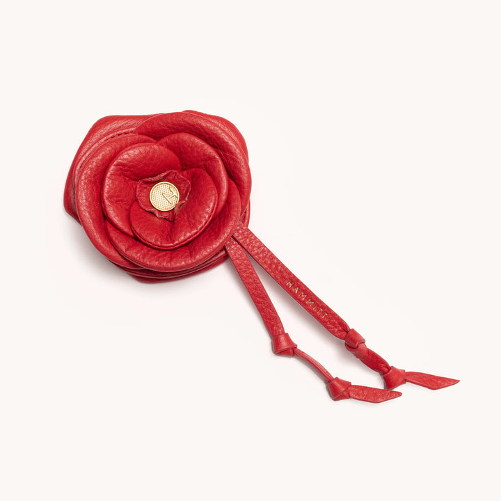 Hammitt Vince Floral Charm Poppy Red/Brushed Gold