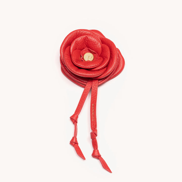 Hammitt Vince Floral Charm Poppy Red/Brushed Gold