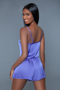 BeWicked Callie Satin Pajama Set Purple