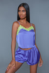 BeWicked Callie Satin Pajama Set Purple