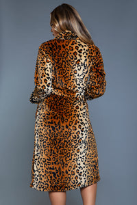 BeWicked Leopard Robe Soft Flannel