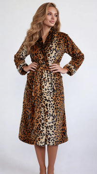 BeWicked Leopard Robe Soft Flannel