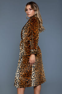 BeWicked Leopard Robe Soft Flannel