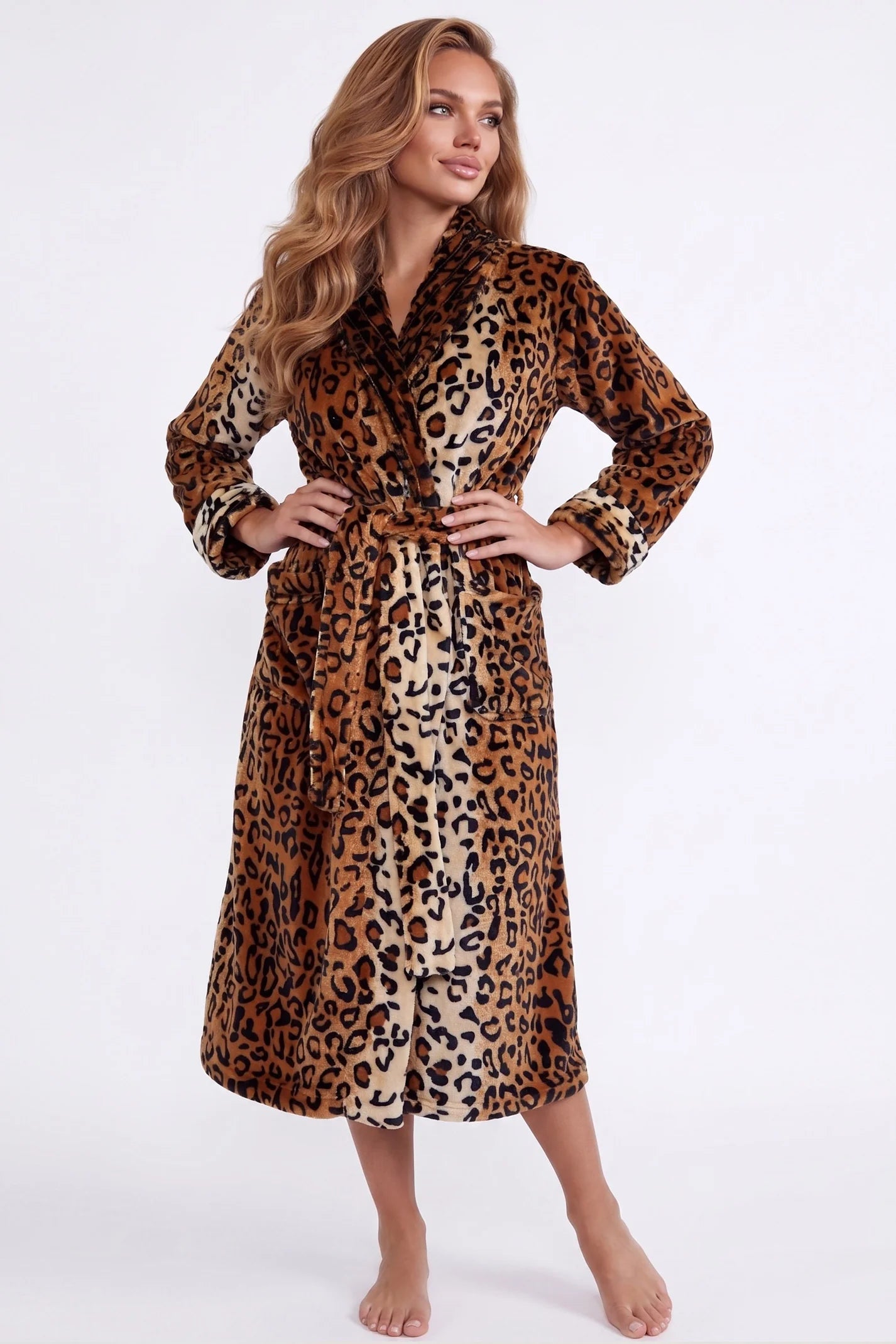 BeWicked Leopard Robe Soft Flannel