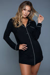 BeWicked Cozy Mahina Sleep Shirt Black