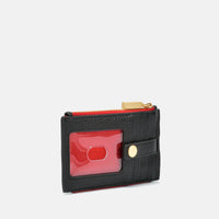 Hammitt 210 West Wallet Black/Brushed Gold Red Zip-Rebel Romance