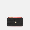 Hammitt 210 West Wallet Black/Brushed Gold Red Zip-Rebel Romance