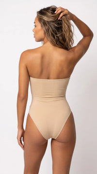 BeWicked Hattie Swimsuit Beige Orange Green