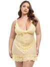 Queen Valentine Lacey Babydoll Pale Banana