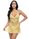 Valentine Lacey Babydoll Pale Banana