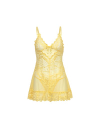 Queen Valentine Lacey Babydoll Pale Banana