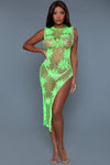 BeWicked All Night Long Dress Bodystocking Neon Green