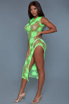 BeWicked All Night Long Dress Bodystocking Neon Green