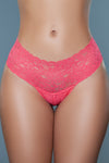 BeWicked Nessa Lace Brief Panties 3 Pack Pink, Coral, Navy