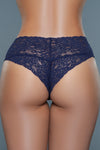 BeWicked Nessa Lace Brief Panties 3 Pack Pink, Coral, Navy