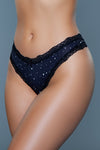 BeWicked Jade Low Rise Thong 3 Pack Panties Black Gray White
