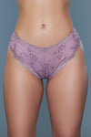 BeWicked Hadlee Low Rise Lace Tanga 3 Pack Panties Beige, Brown, Burgundy