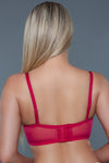 BeWicked V Neck Lace Bralette Fuchsia Pink