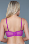 BeWicked V Neck Lace Bralette Magenta Pink