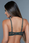 BeWicked Mabel Sheer Balconette Bra Olive Green