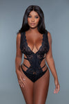 BeWicked Tatum Bodysuit Lace Teddy Black