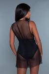 BeWicked Amira Sheer Mesh Babydoll Black