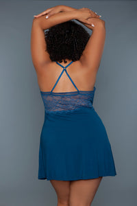 BeWicked Queen Hailee Modal Babydoll Deep Royal Blue