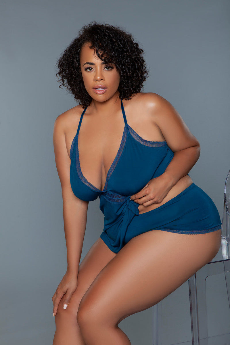BeWicked Queen Piper Cami Set Modal Deep Royal Blue