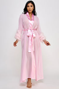 BeWicked Sahar Chiffon Feather Robe