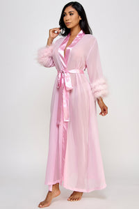 BeWicked Sahar Chiffon Feather Robe