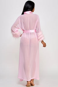 BeWicked Sahar Chiffon Feather Robe