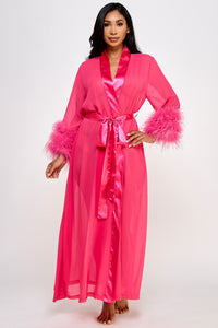 BeWicked Sahar Chiffon Feather Robe