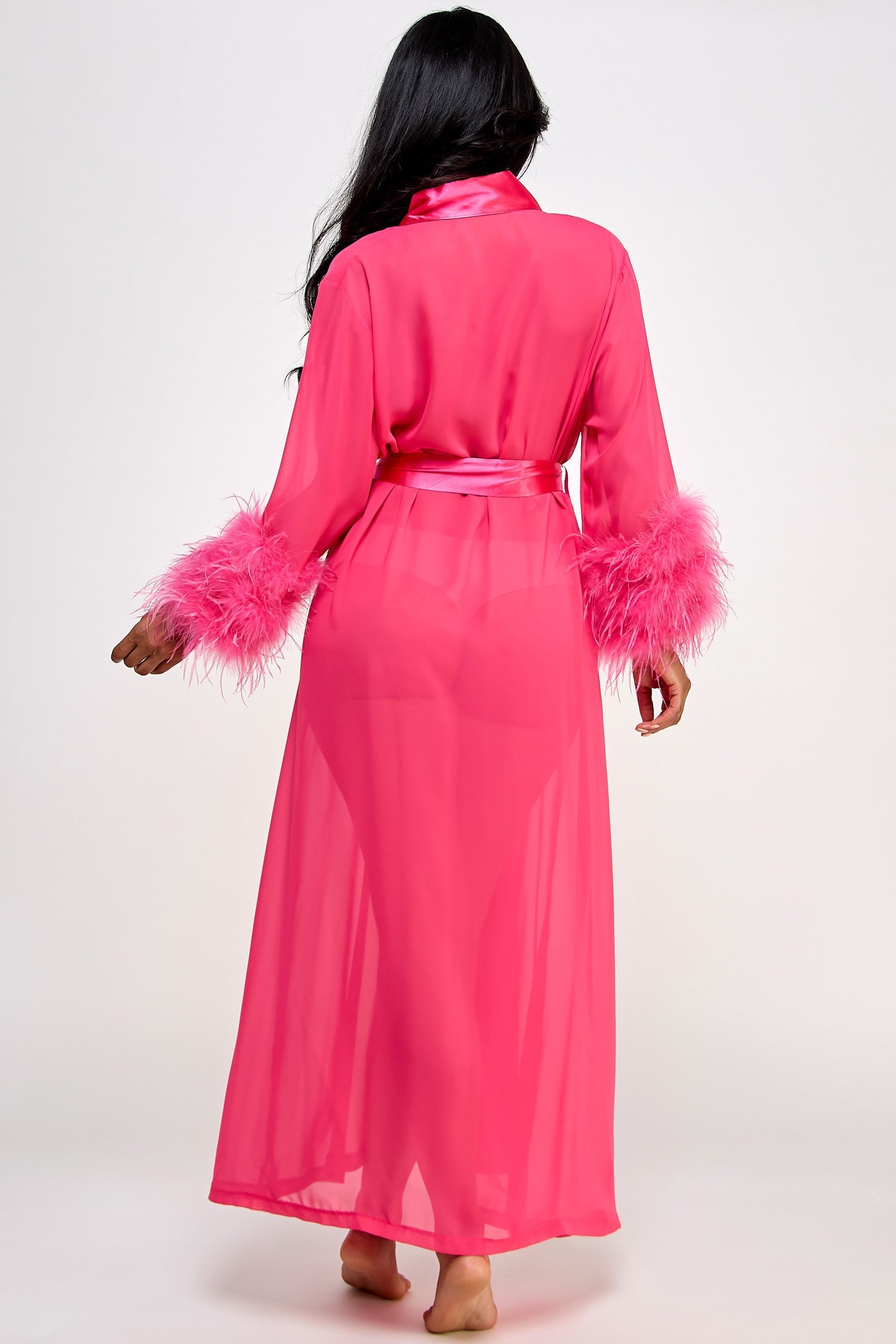 BeWicked Sahar Chiffon Feather Robe