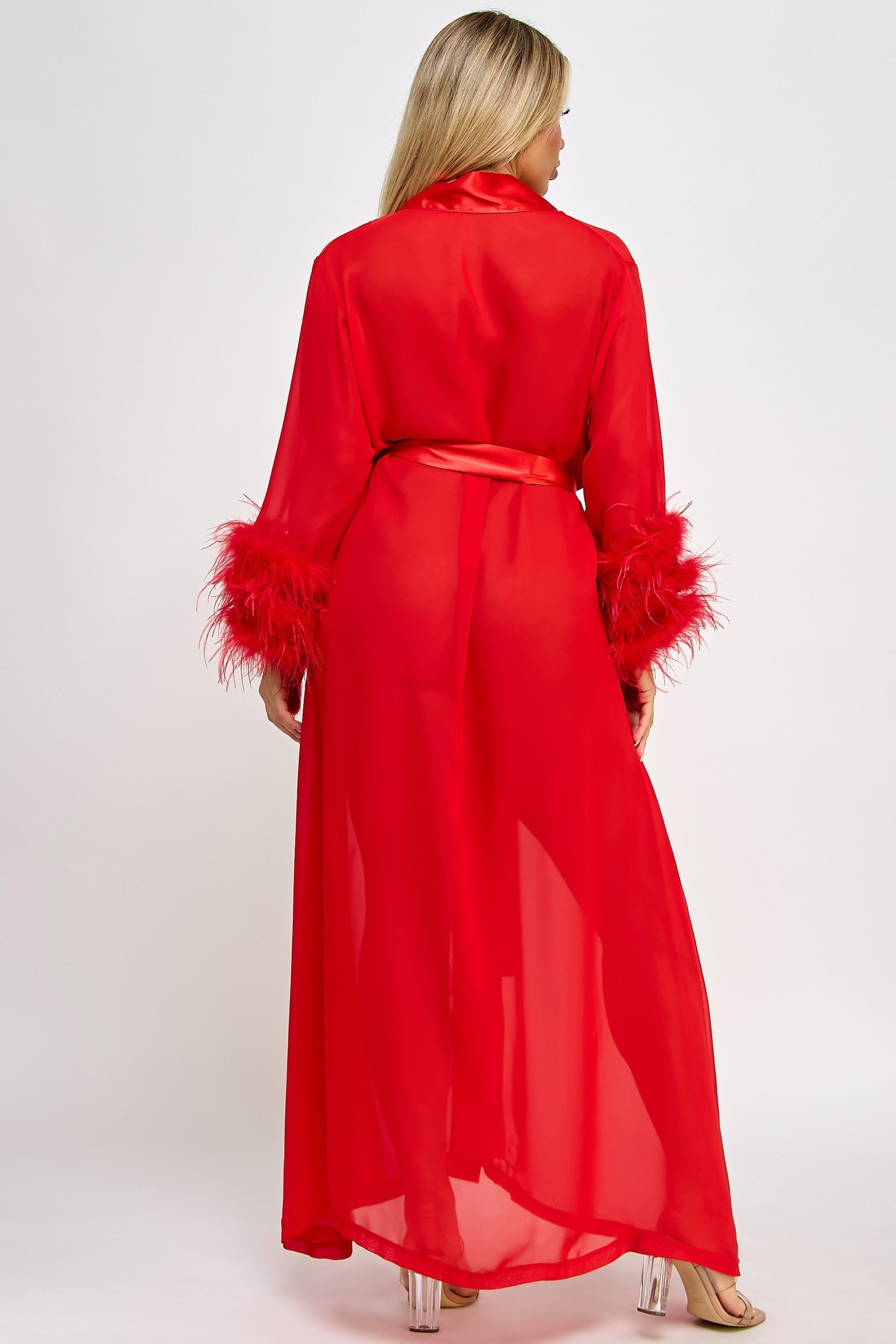 BeWicked Sahar Chiffon Feather Robe