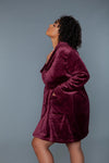 BeWicked Kaylee Plush Robe Burgundy