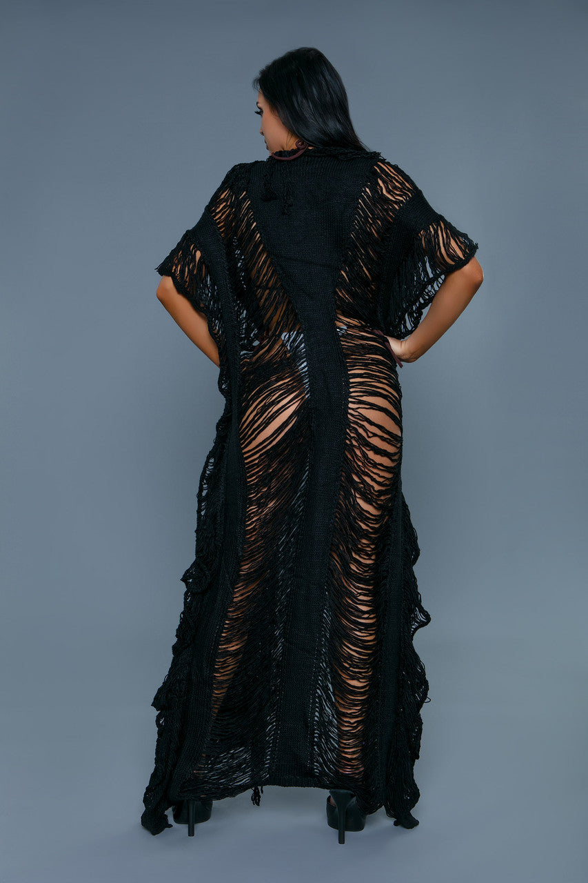BeWicked Vivian Crochet Cover Up Black