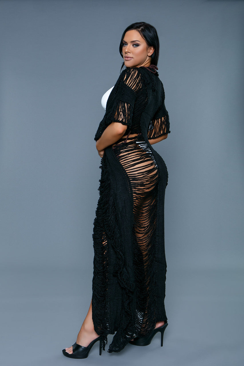 BeWicked Vivian Crochet Cover Up Black